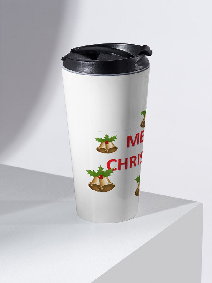 Golden Bells Merry Christmas Stainless Steel Travel Mug product image (2)