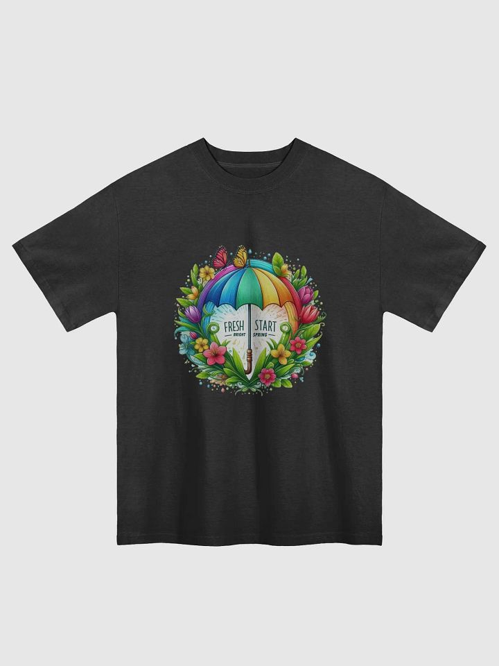 Fresh Start Umbrella and Flower Oversized Tee product image (1)