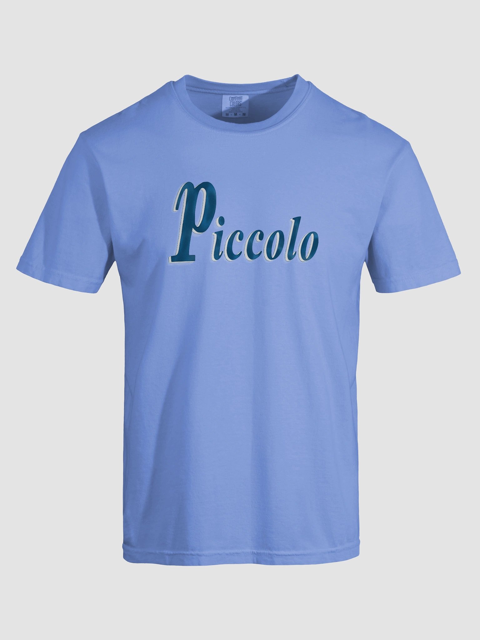 Piccolo Flute Script T-Shirt, (Piano Symbol) - Unisex product image (7)