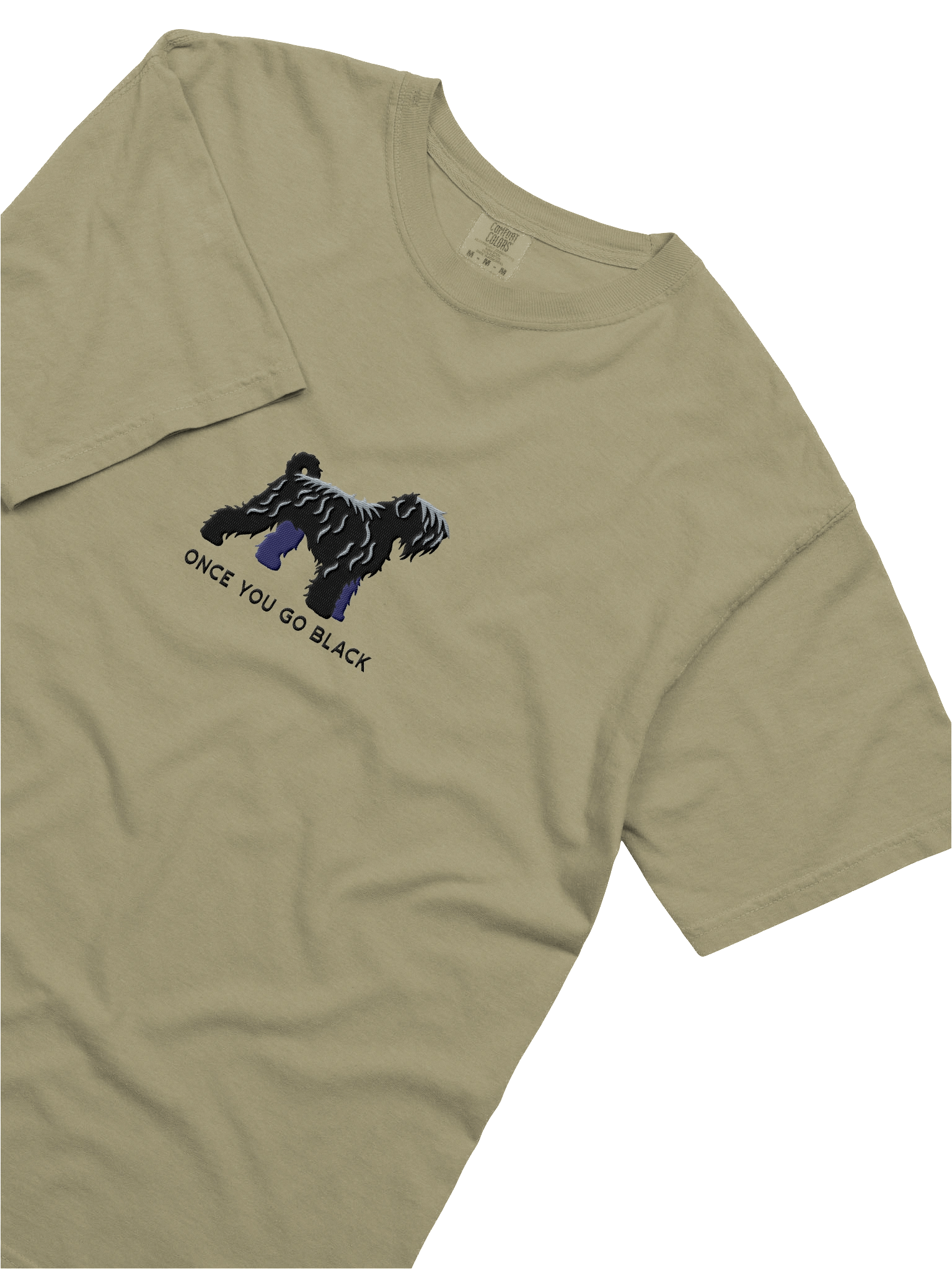 Once You Go Black T-Shirt(Embroidered) of a Black Russian Terrier product image (15)