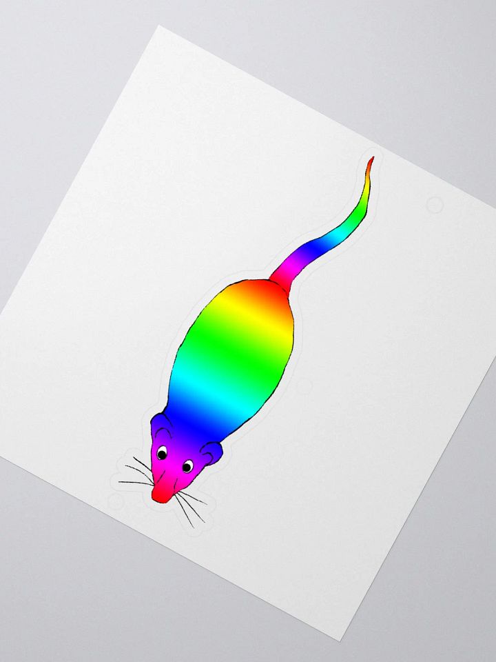 Rainbow rat sticker product image (2)