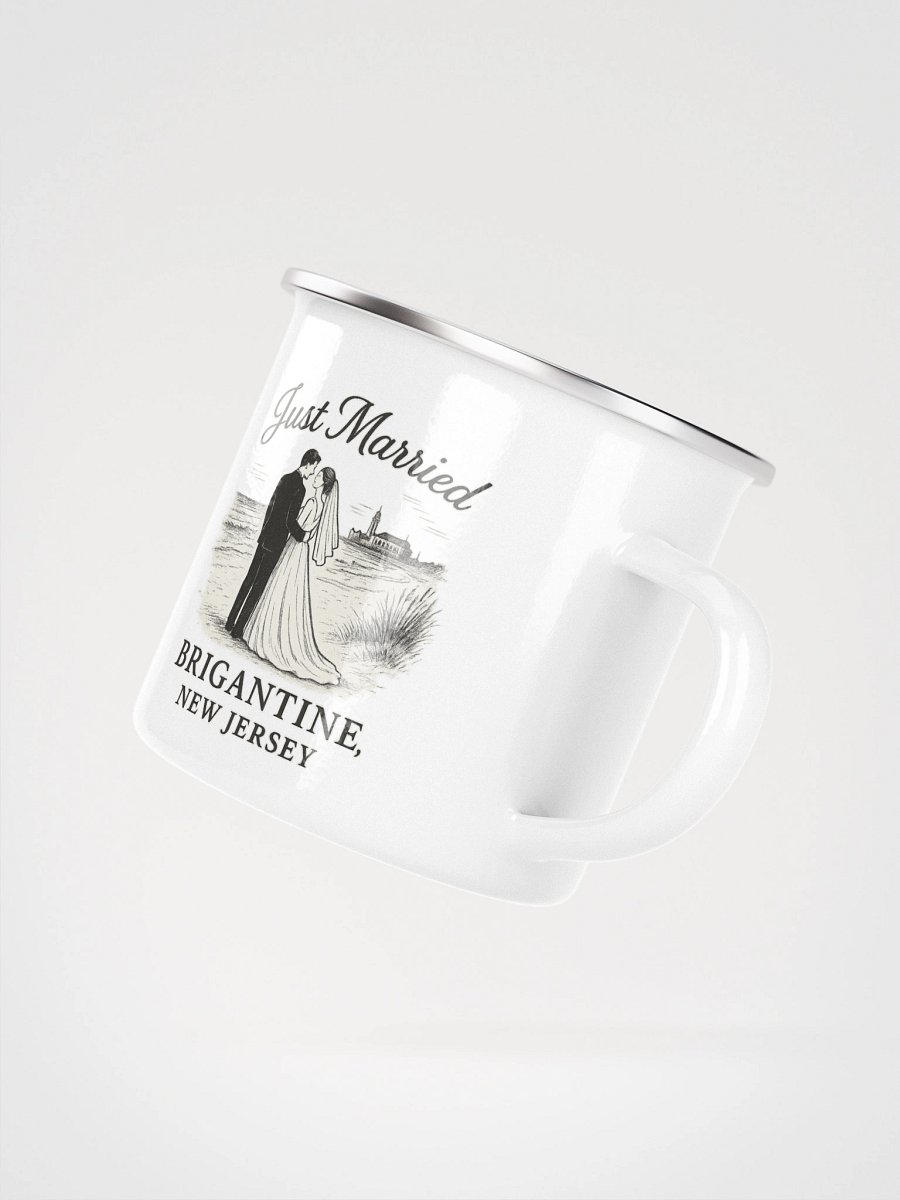 Brigantine NJ "Just Married" Enamel Wedding Mug product image (3)