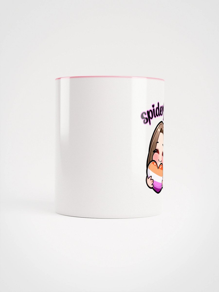 SpiderJenn Lesbian Heart Mug (Pink) product image (5)