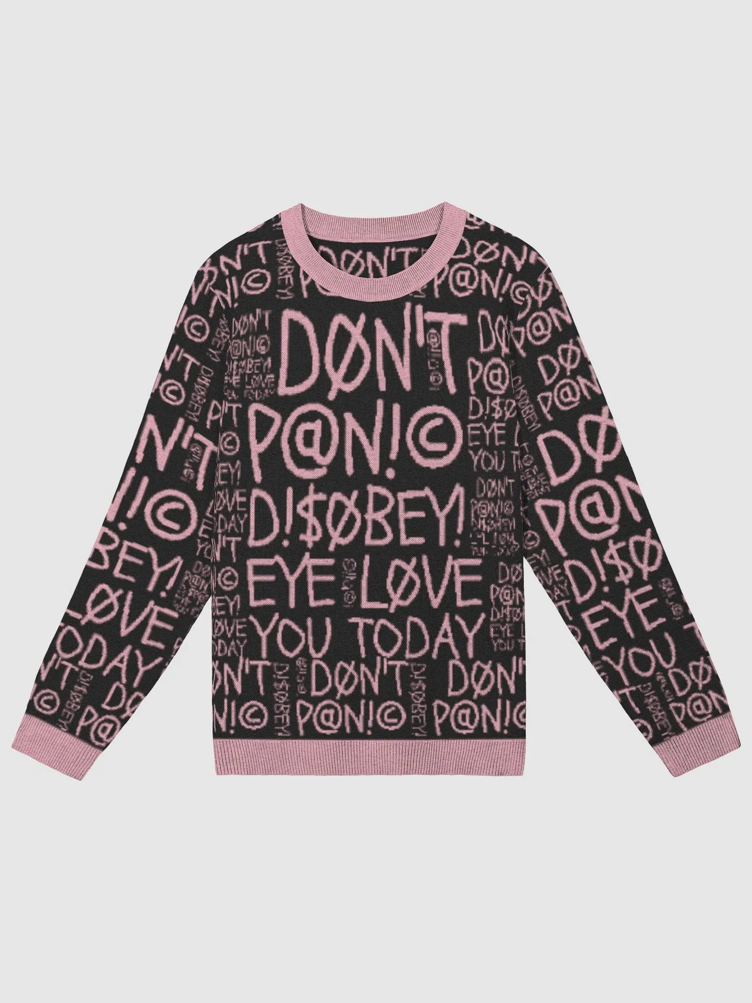 DØN'T P@N!© D!SØBEY! Rude Girl Scribble Jacquard Knit product image (1)