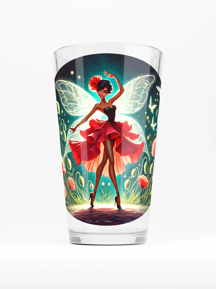 Beautiful Poppy Fairy16 oz Glass - Fairytale Glassware product image (1)