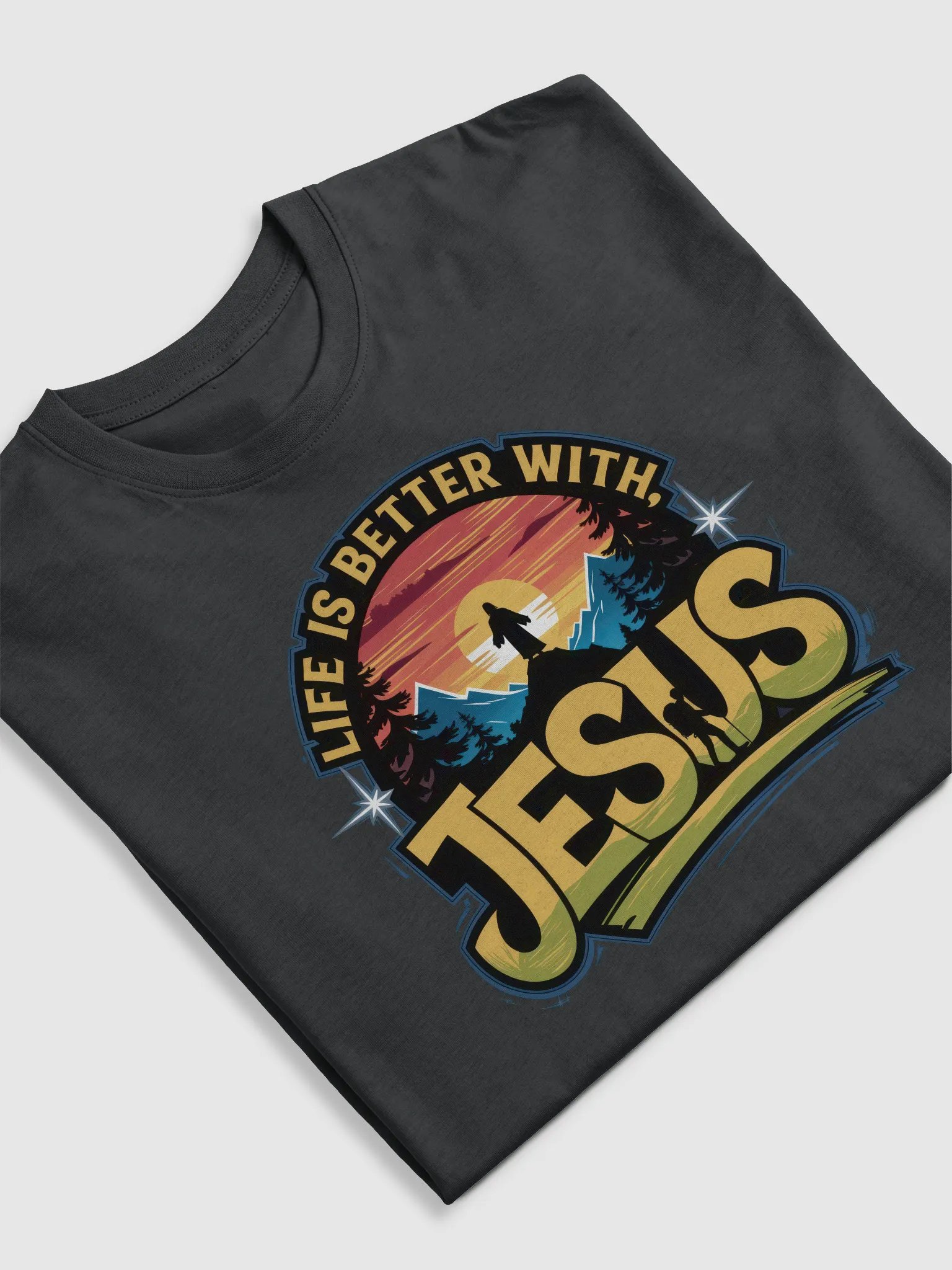 Life is better with Jesus Mountain Majesty Tee product image (5)