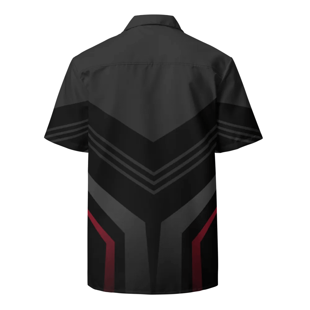 1K Frequency Black/Grey/Red Hawaiian Shirt product image (2)