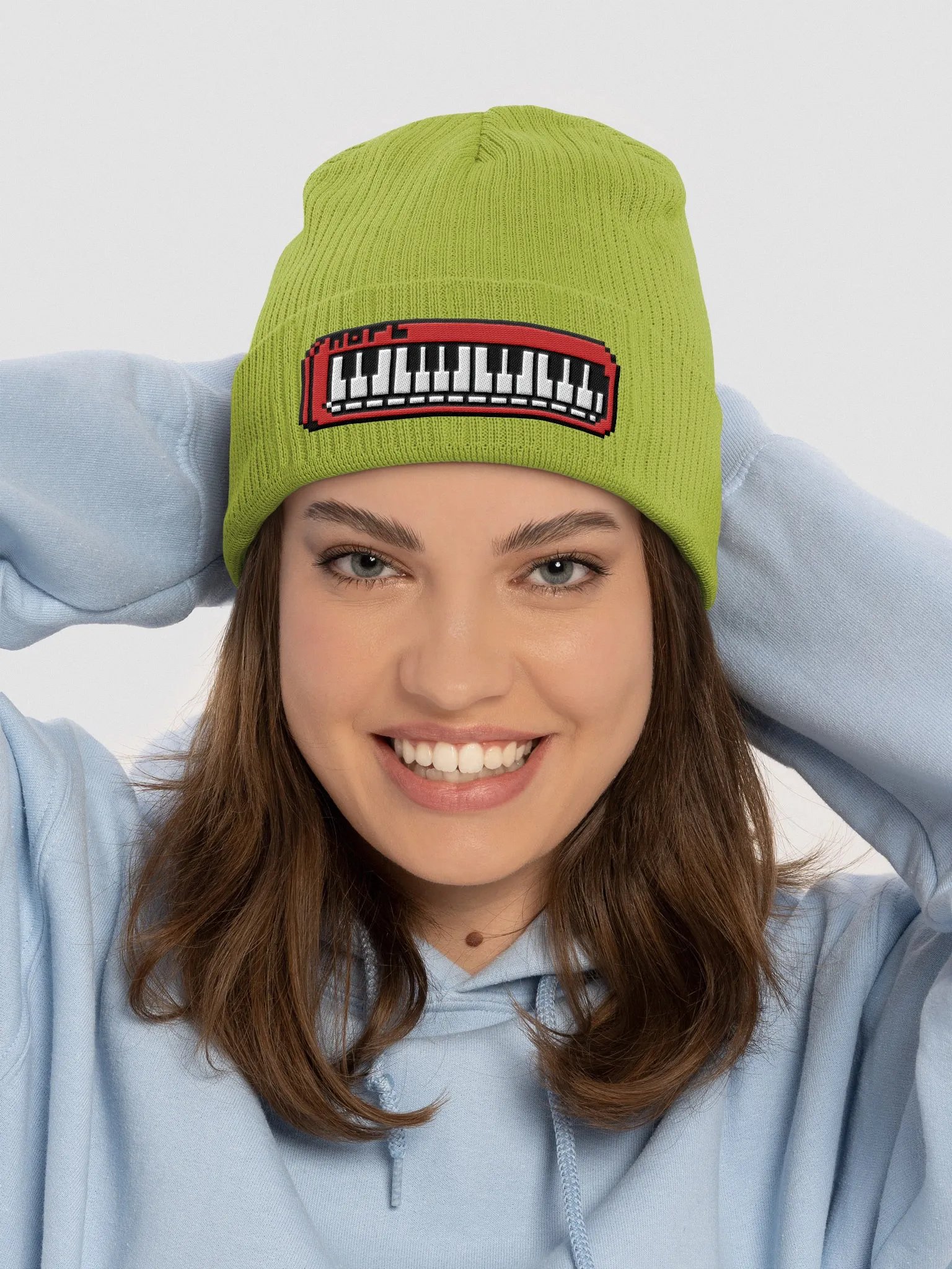 Classic Keyboard Beanie (Leaf Green) product image (6)