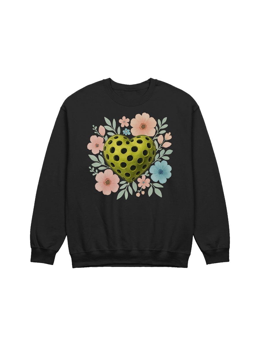 Pickleball Heart Flowers Heartfelt Blooms Crewneck Sweatshirt product image (1)