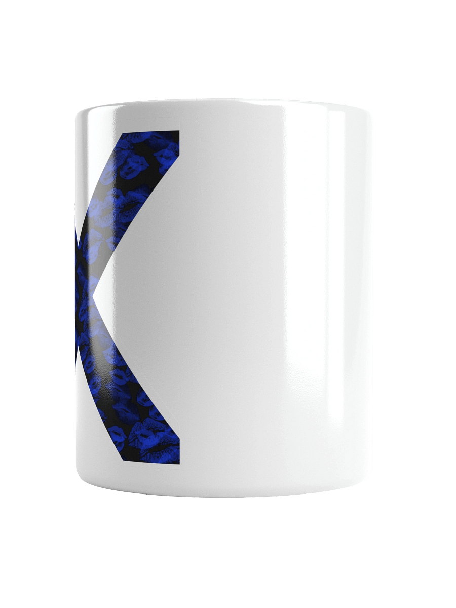 Black X Blue Lipstick Kisses | Glossy White Mug product image (2)