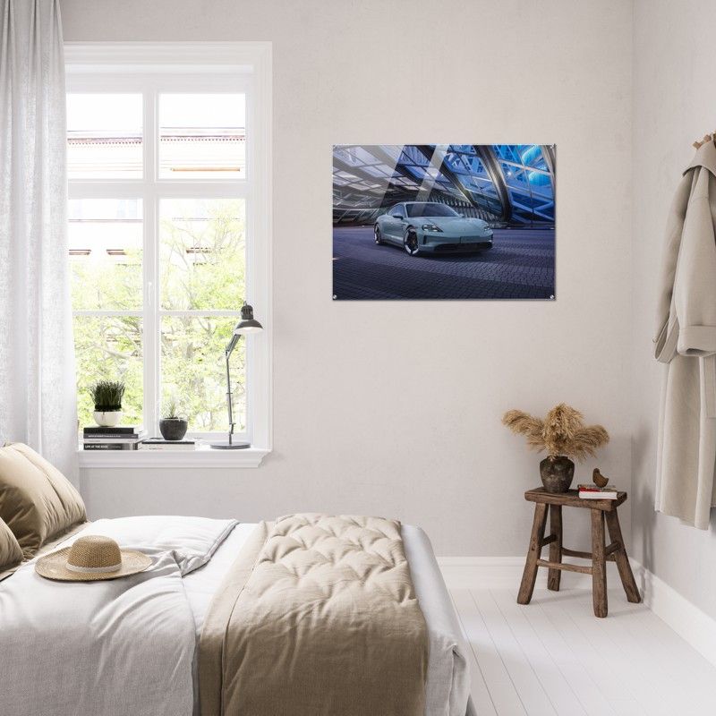 BLUE CAR GLOSSY ACRYLIC PRINT product image (3)