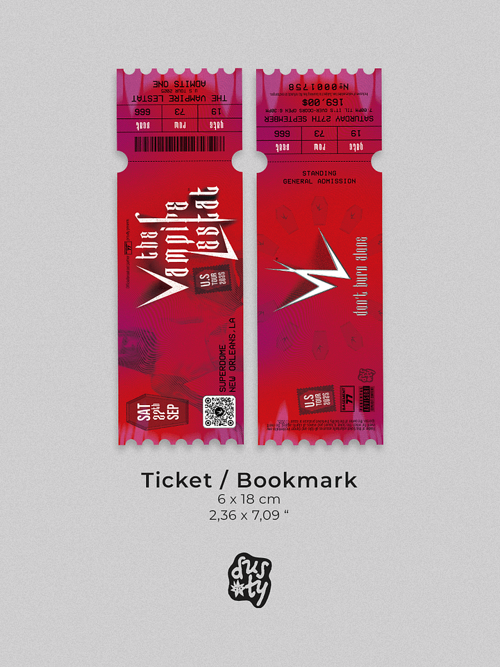 The Vampire Lestat - Concert Ticket / Bookmark product image (2)