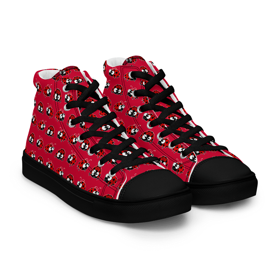 KittyPat's Whimsical Ladybug Red High Tops product image (8)