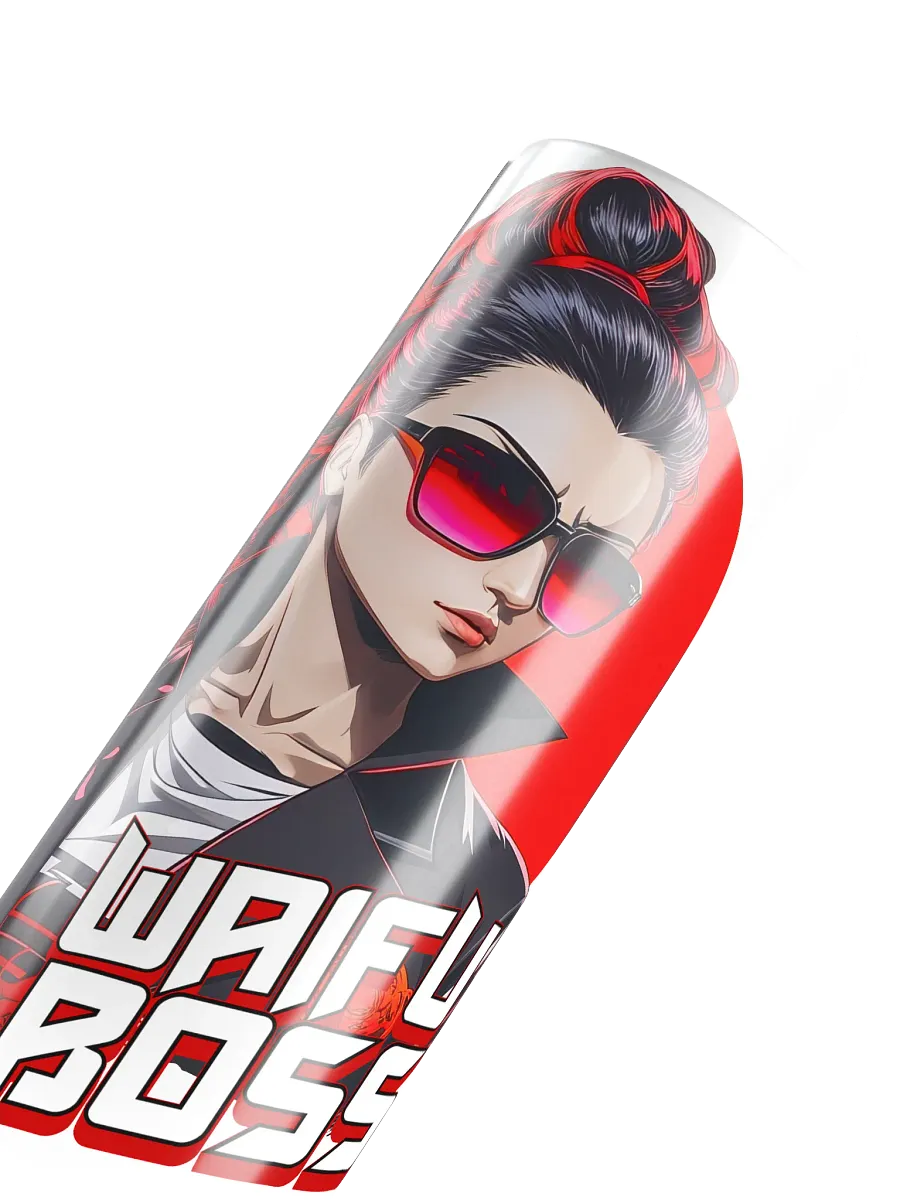Waifu Boss 20 oz Skinny Stainless Steel Tumbler - White - v2 product image (6)