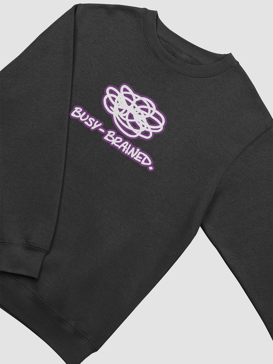 BUSY-BRAINED (lined design, #763D7D) printed crewneck product image (18)