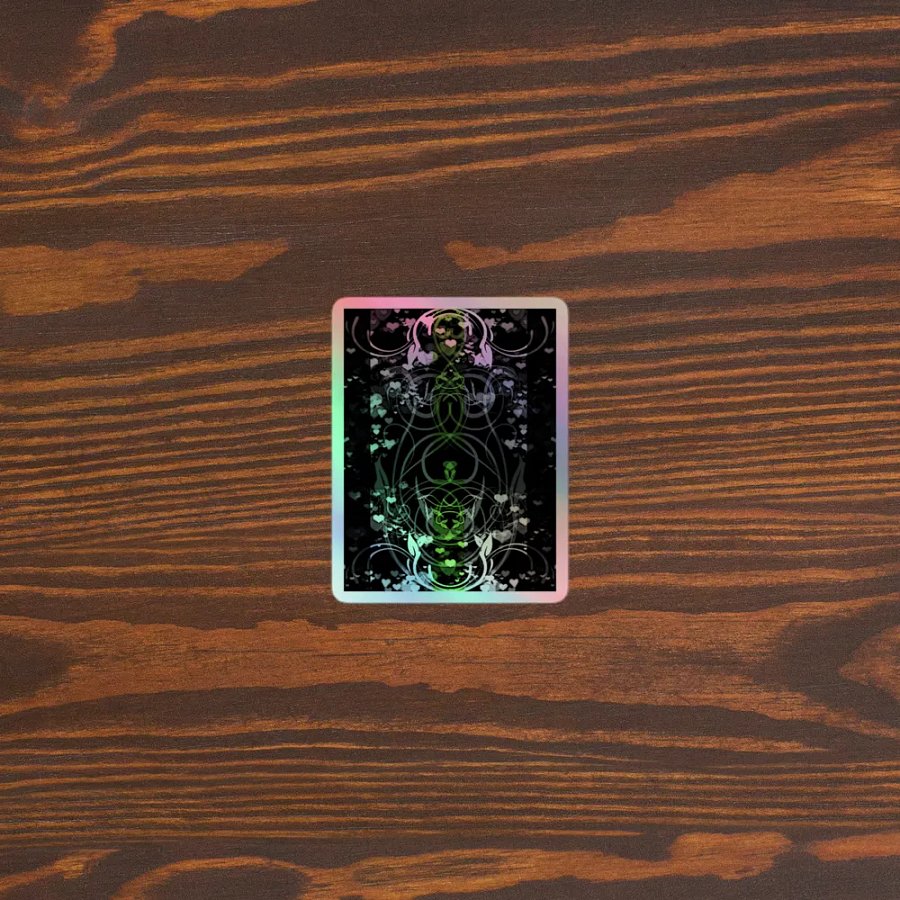 Agender Flag Sticker (Flourish Variation) product image (3)