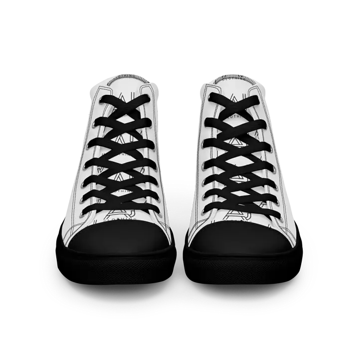 White high tops -plain whites product image (2)