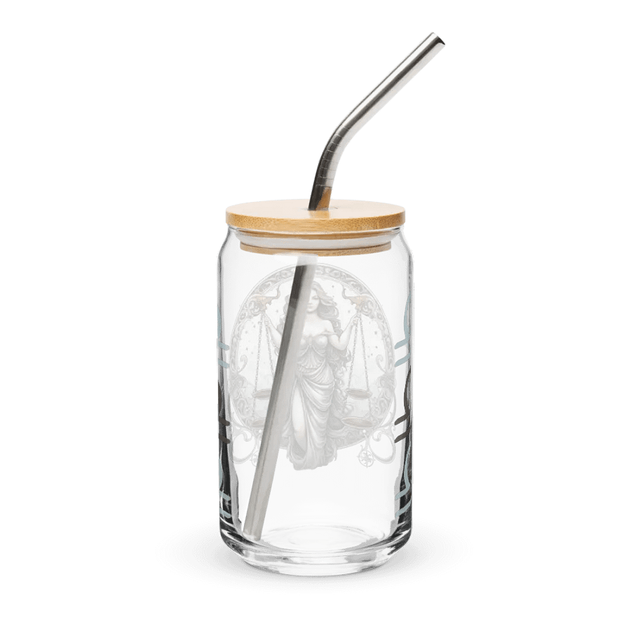 Libra Zodiac Glass Can Sipper product image (3)