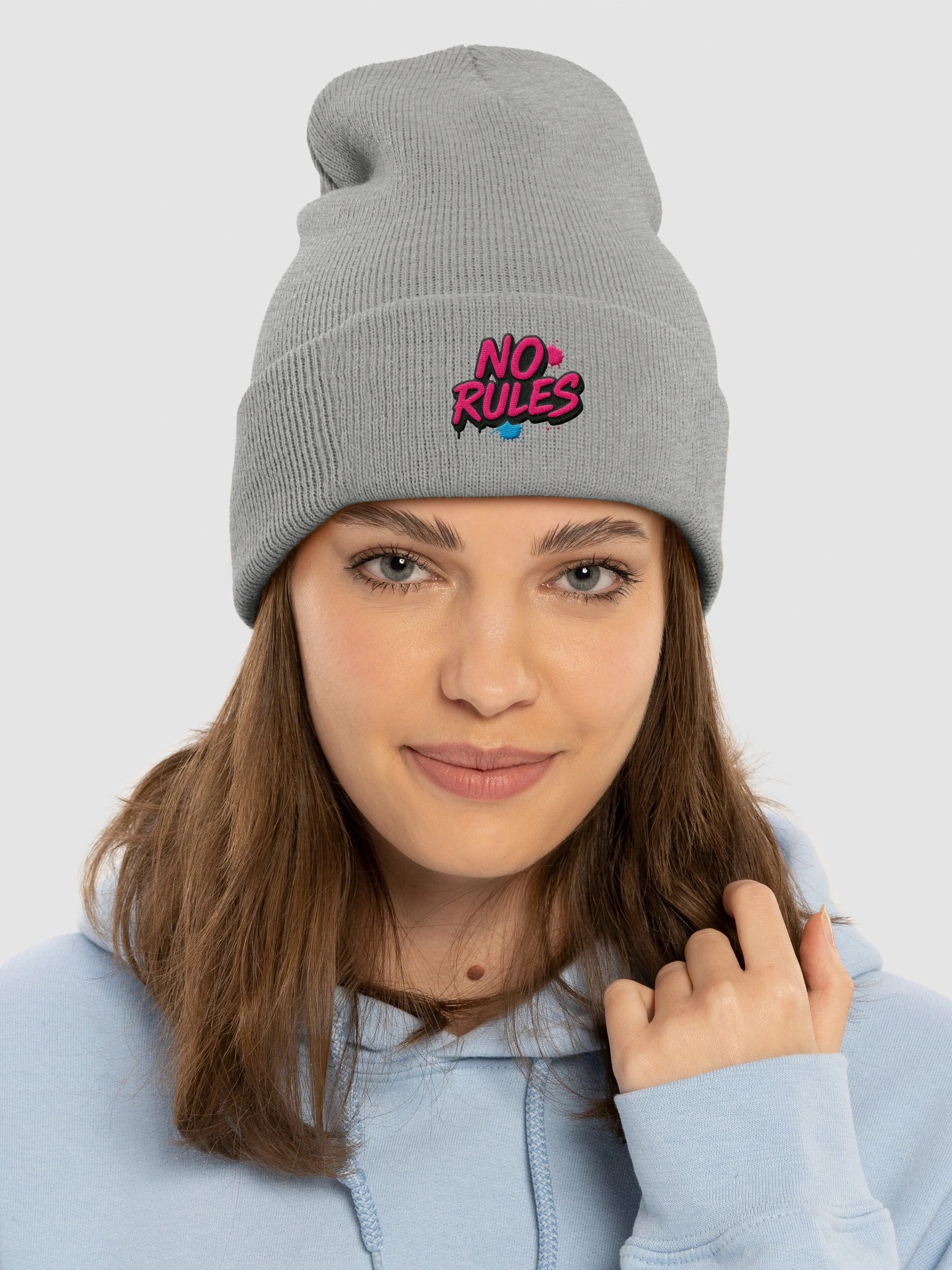 No Rules” Graffiti Street Beanie – Bold Rebel Style product image (3)