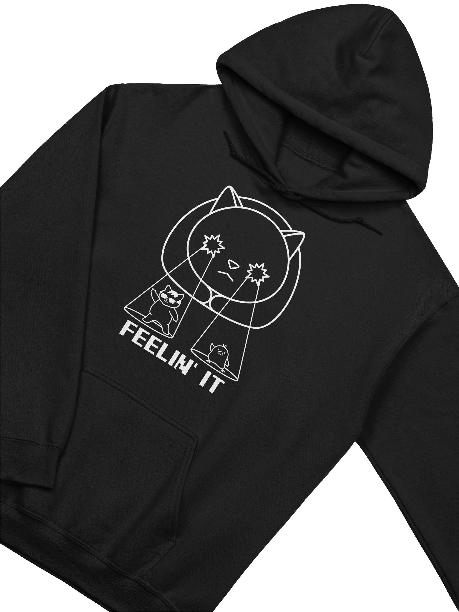 Goromi the Cat in Wig (Surreally Spotlighted Dancing) - Unisex Adult Hoodie product image (3)