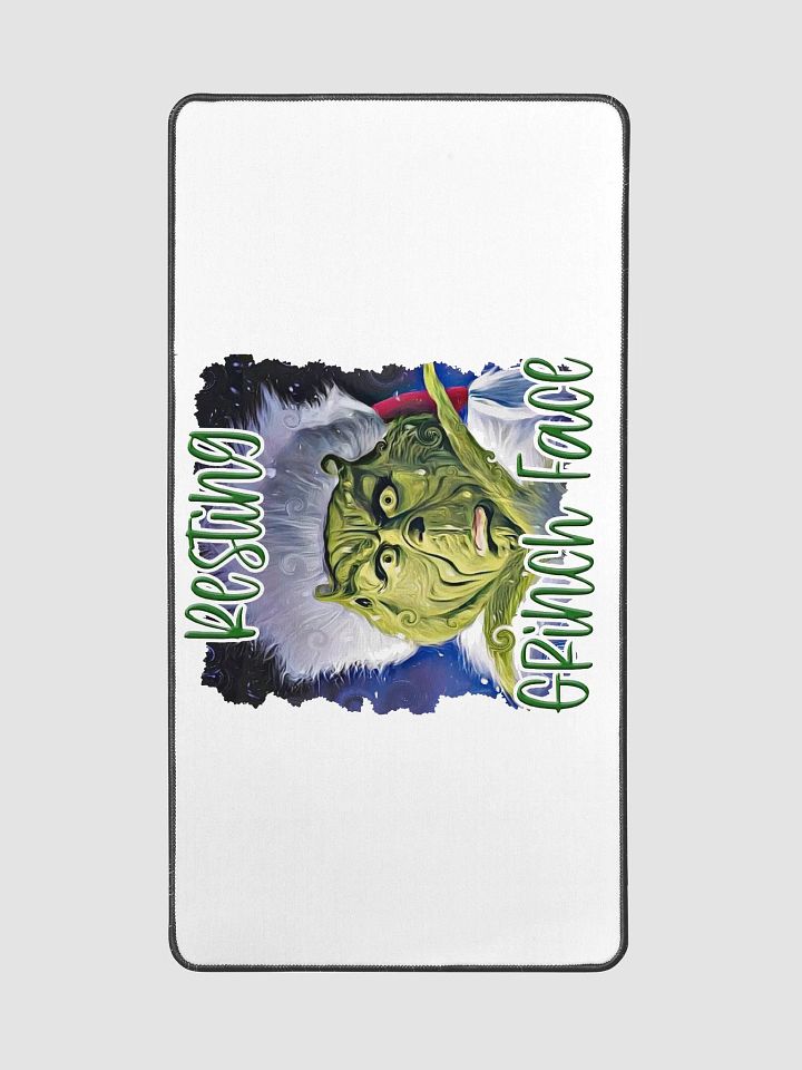 Resting Grinch Face Desk Mat product image (2)
