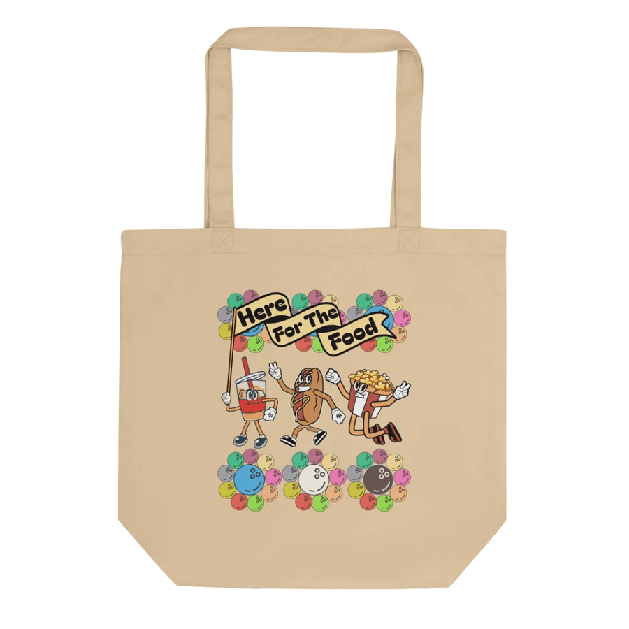 Here Just For The Food Bowling Foodie Fun Eco Tote Bag product image (1)