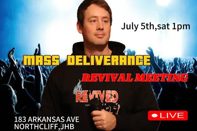 Mass deliverance service and revival meeting 5th July,sat 1pm  183 Arkansas Ave, northcliff, jhb #jesus #god #holyspirit #prayer #deliverance #gospel #healing #demons 