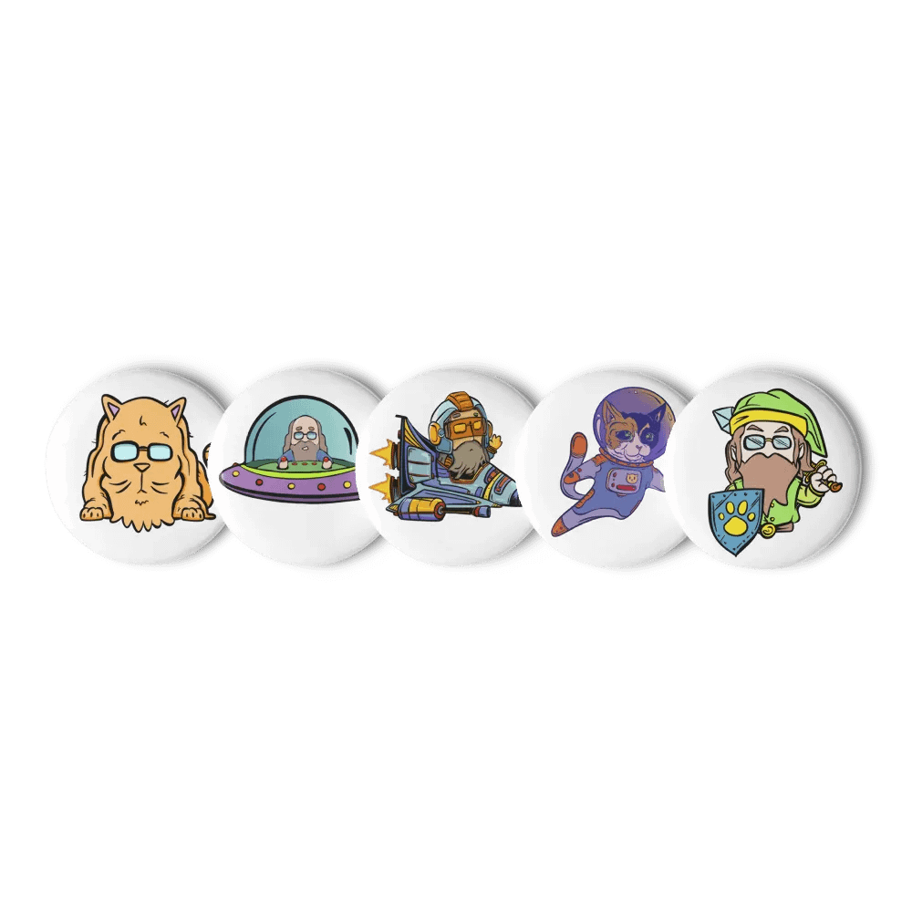 Set of 5 Badges (White) product image (2)