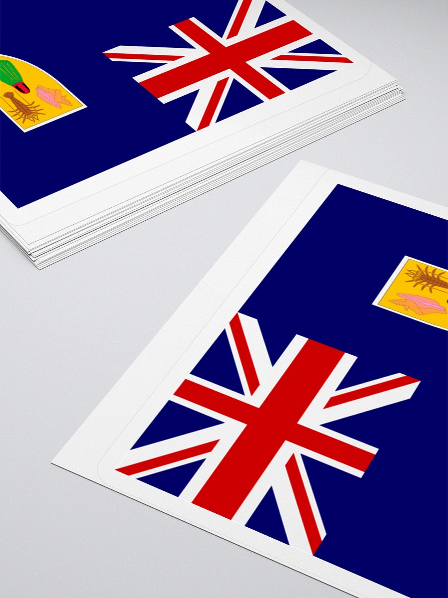 Turks & Caicos Islands Flag Sticker | Conch and Stars Design | Durable Vinyl | 3 Sizes product image (12)