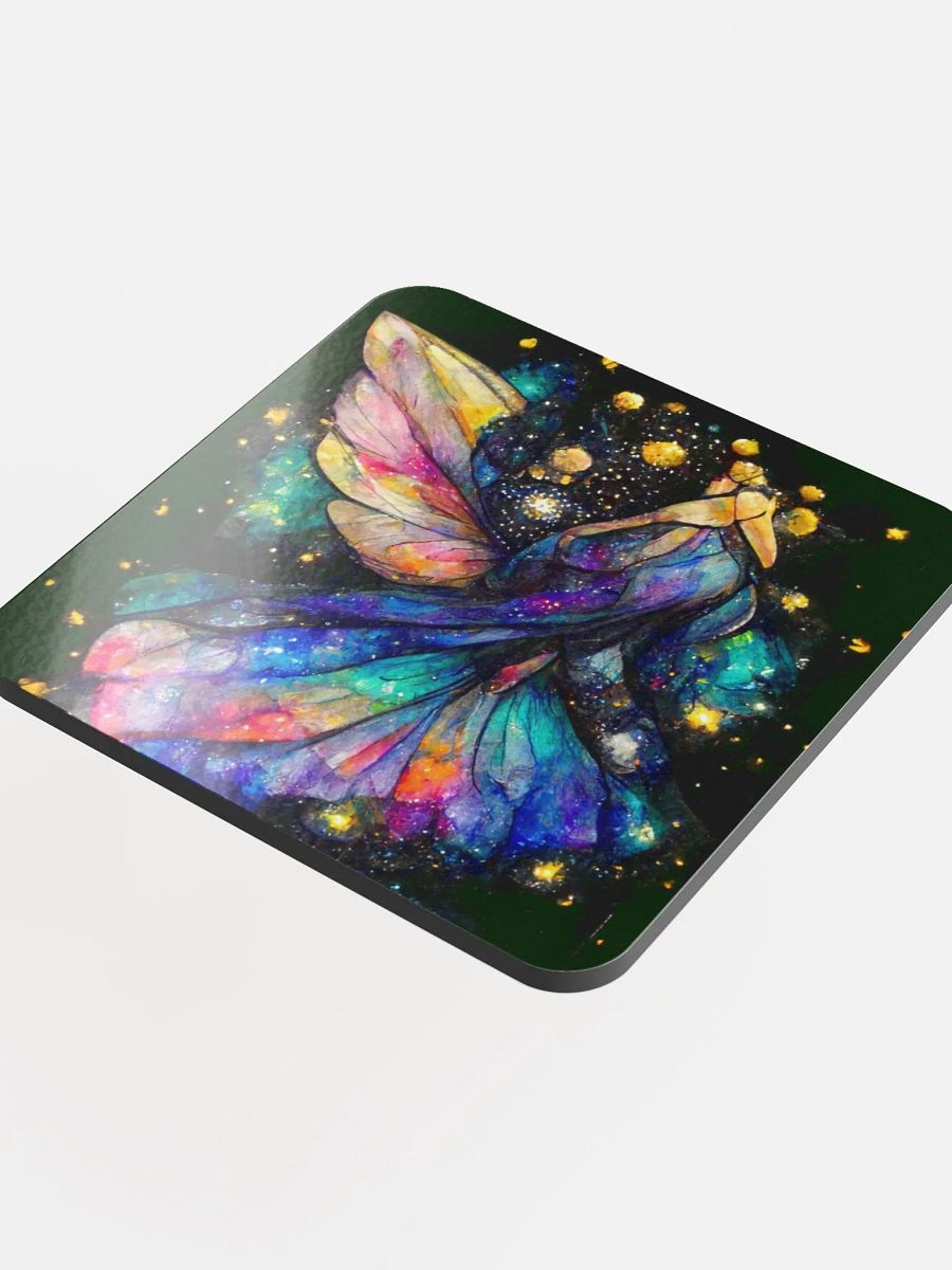 Cosmic Wings Glossed Cork Coaster product image (4)
