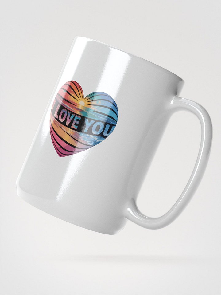A mesmerizing psychedelic art piece featuring the words I LOVE YOU product image (2)
