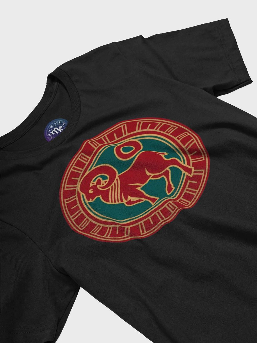 Exclusive Aries Zodiac T-Shirt - Bold Red Ram in Detailed Circular Design product image (5)