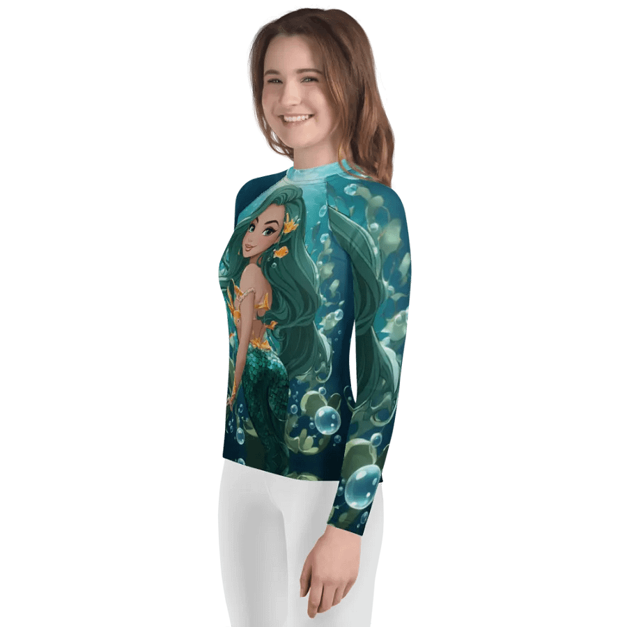 Mermaid Youth Rash Guard product image (3)