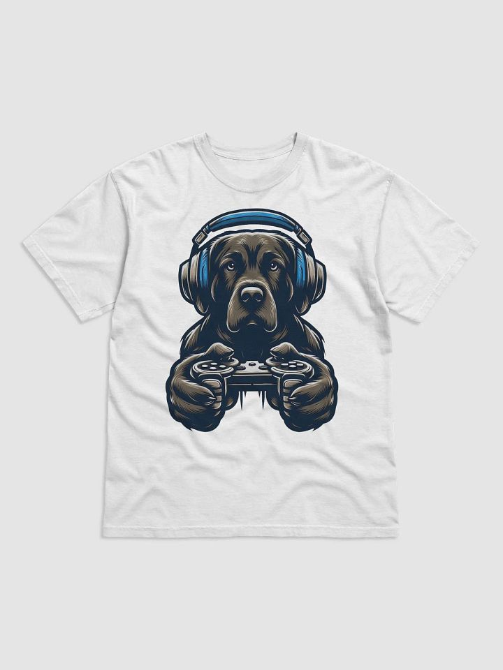 Pawsome Gamer Dog Tee White T-Shirt product image (1)