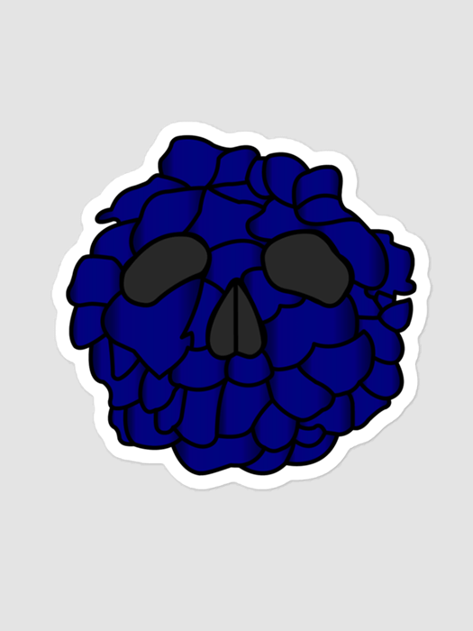 RoseyDave Blue Rose Kiss Cut Stickers product image (1)