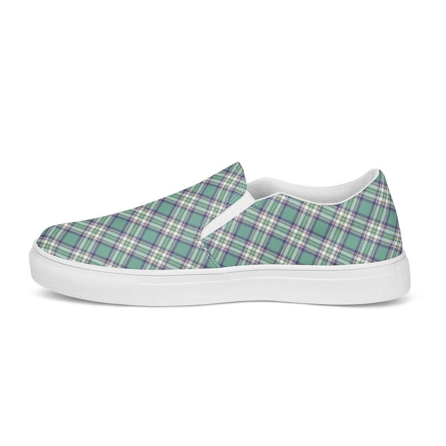 Light Green, Purple, and Yellow Plaid Women's Slip-On Shoes product image (6)