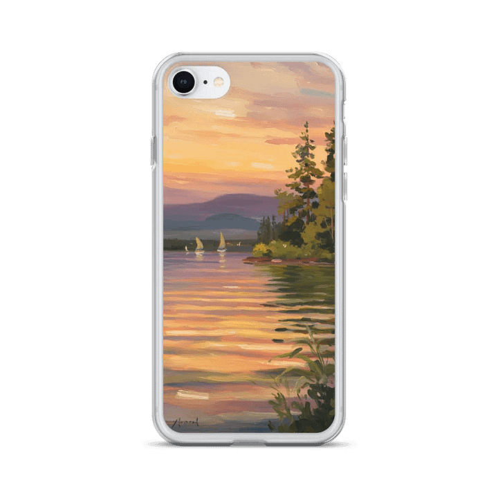 Sunset Lake Sailing, Clear Case for iPhone® product image (1)