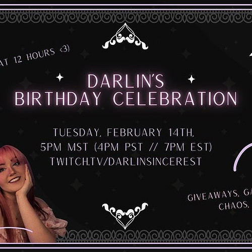 Birthday celebration is a go!
•
•
We will be live at 5pm MST (4pm PST // 7pm EST) on Twitch with the clock starting at 12 hou...