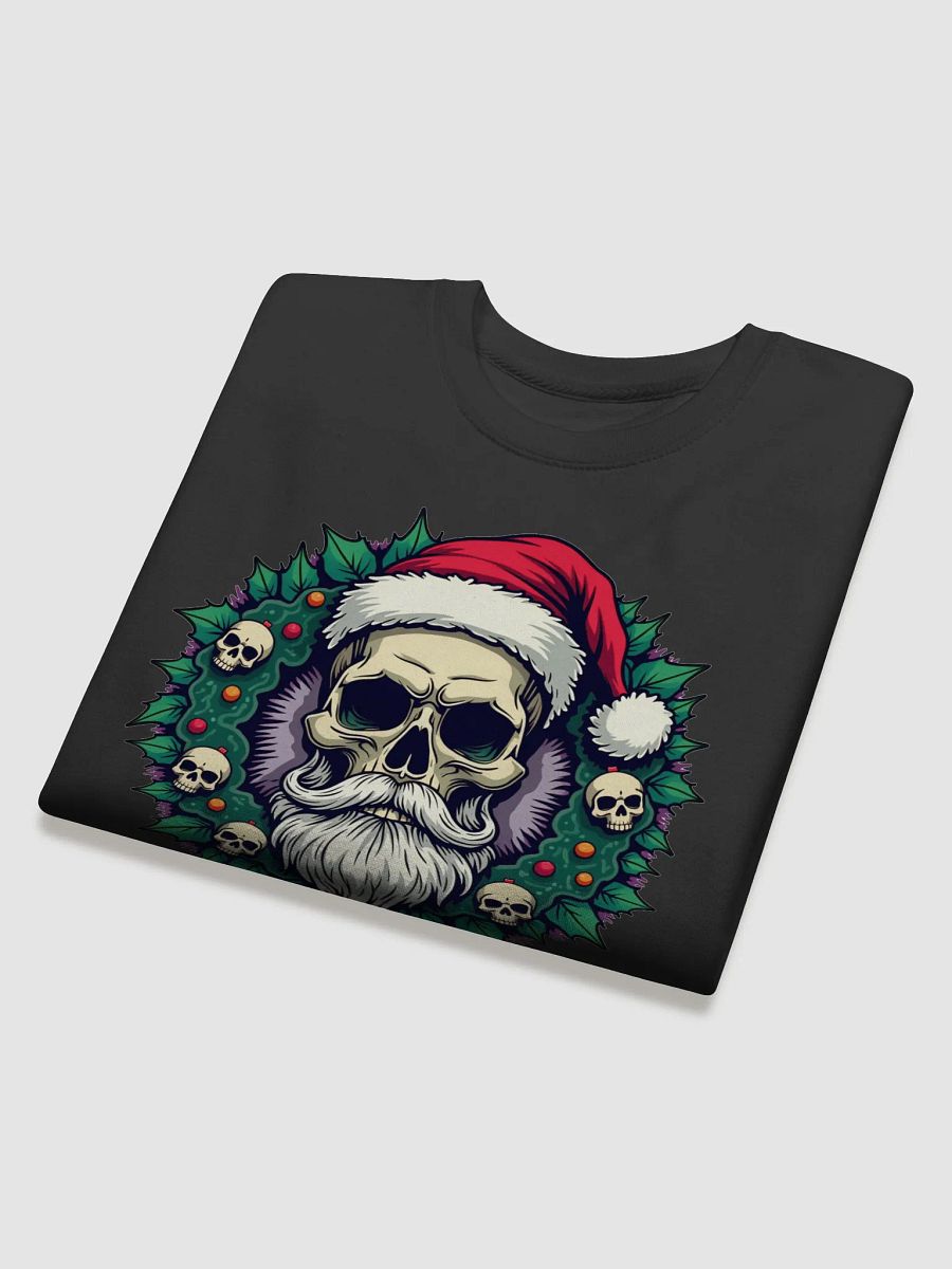 Santa Skull Holly Wreath Sweatshirt product image (4)