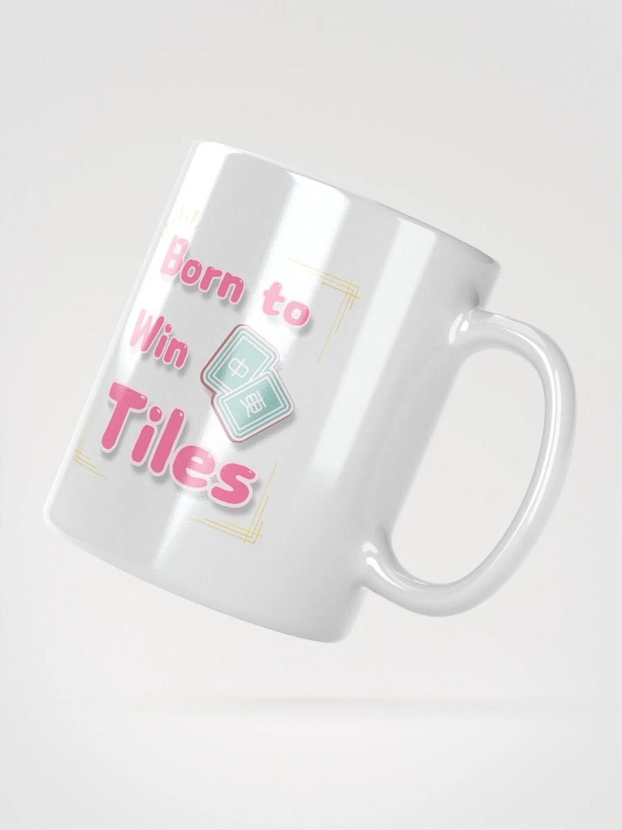 Funny mahjong_born to win tiles white coffee mug product image (3)