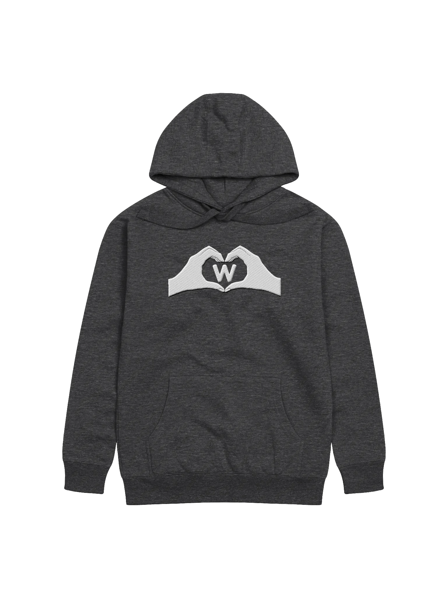 Pixelated Love "W" Embroidered Unisex Hoodie product image (1)