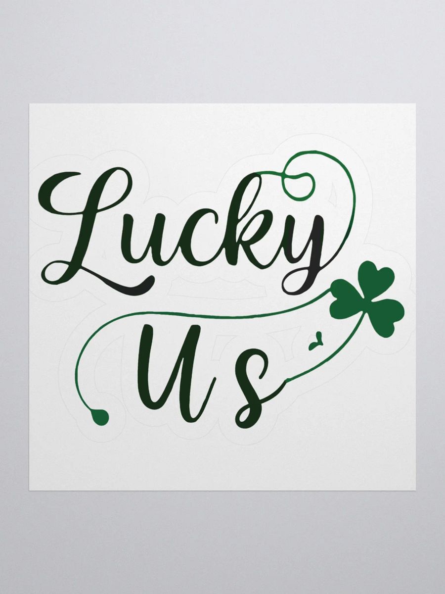 Lucky Us Shamrock St, Patrick's Day Kiss Cut Stickers product image (2)