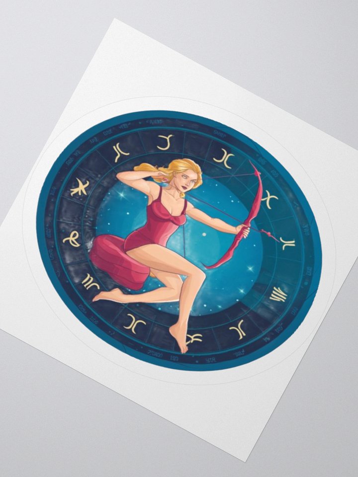 Exclusive Sagittarius Zodiac Sticker: Centaur Archer in Cosmic Twilight - Perfect for Astrology Fans and Unique Gifts! product image (4)