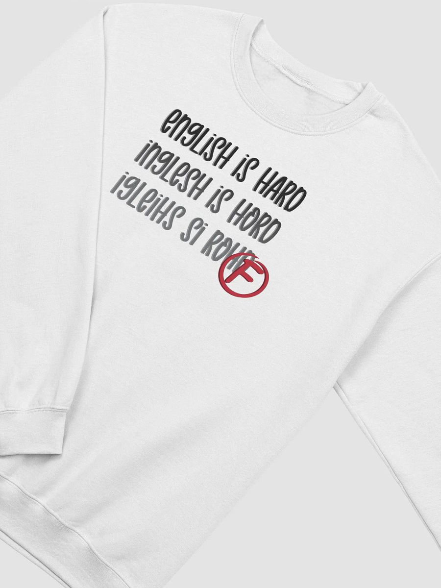 English Is Hard Crewneck - Dark Text product image (2)