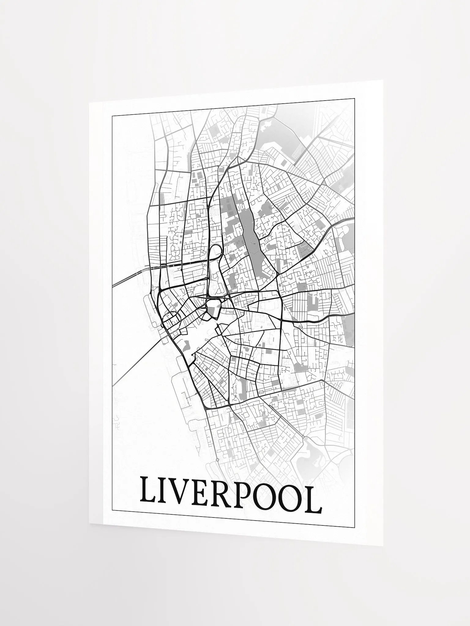 Liverpool, England, city map print product image (8)