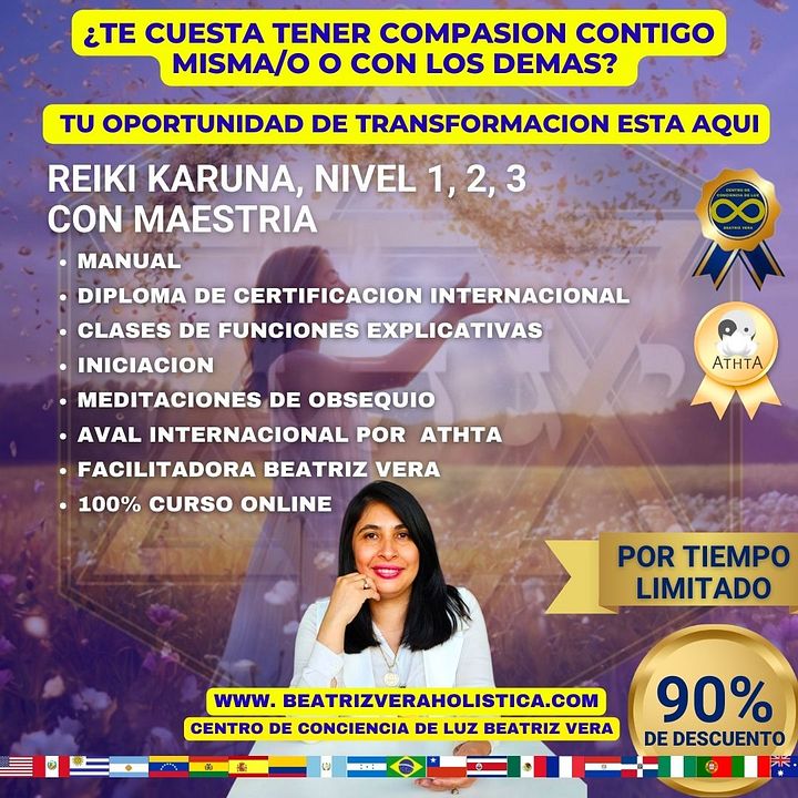 Reiki karuna nivel 1, 2, 3 con maestría (clase diferidas digital) product image (1)