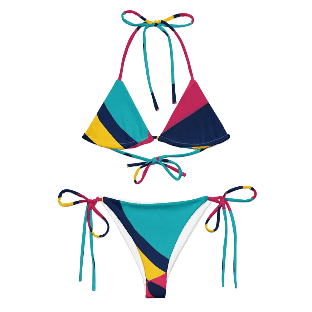 Abstract Lithographic Pattern Design String Bikini - V10 product image (6)