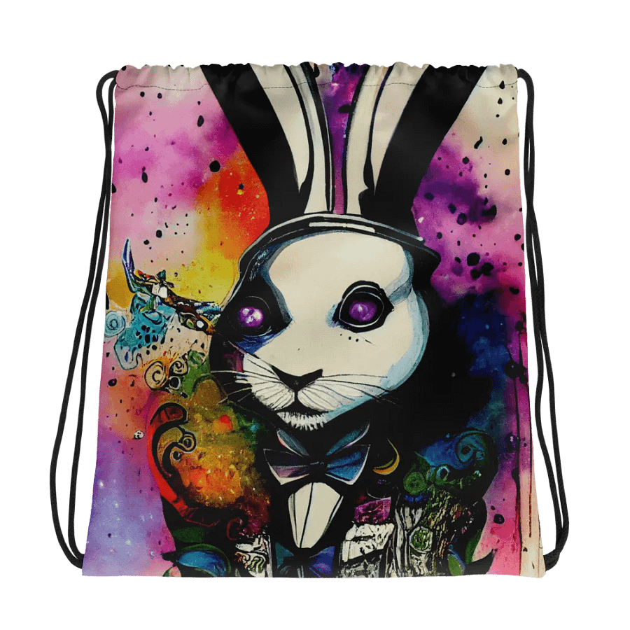 Whimsical Rabbit Dreams Drawstring Bag product image (1)