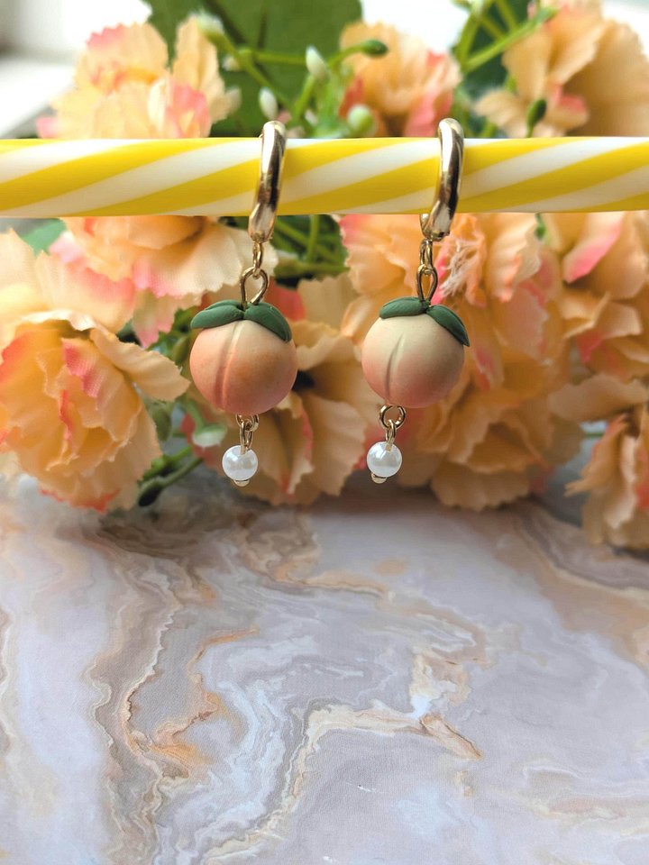 Peach Charm Earrings product image (2)