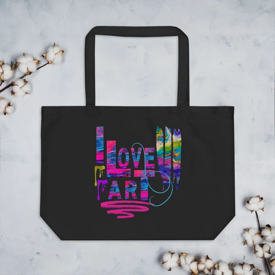 Colorful Art Lover's Organic Tote FOR ARTISTS MOMS FRIENDS LADIES product image (7)
